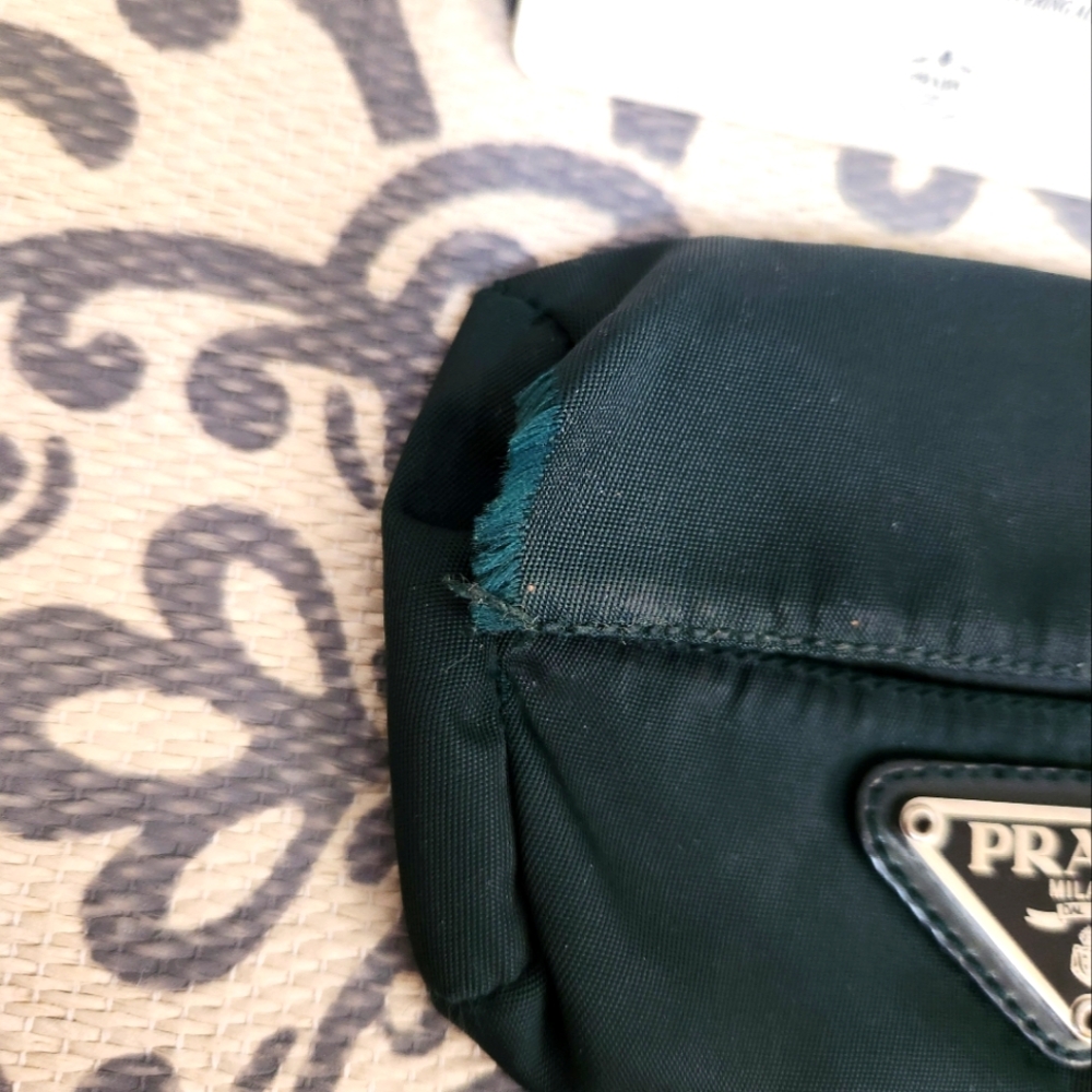 Prada Tissue Nylon Pouch Green - Picture 5 of 6